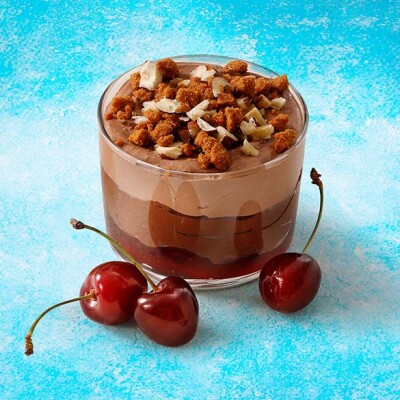Čokoládový mousse s čerešňami