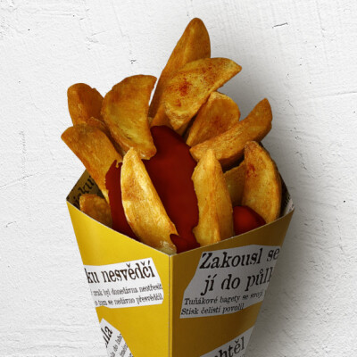Patatas s kečupom Heinz
