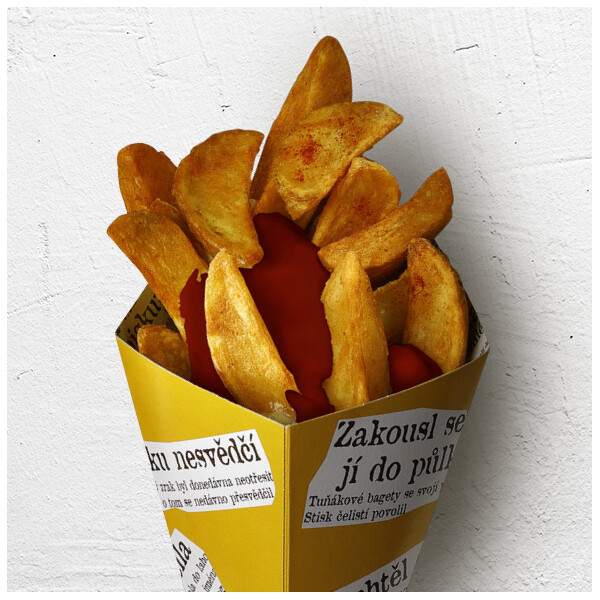 Patatas s kečupom Heinz