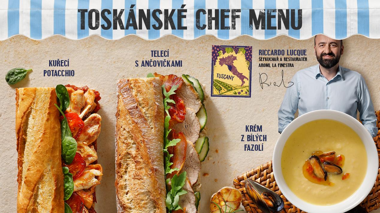 Toskánské chef menu