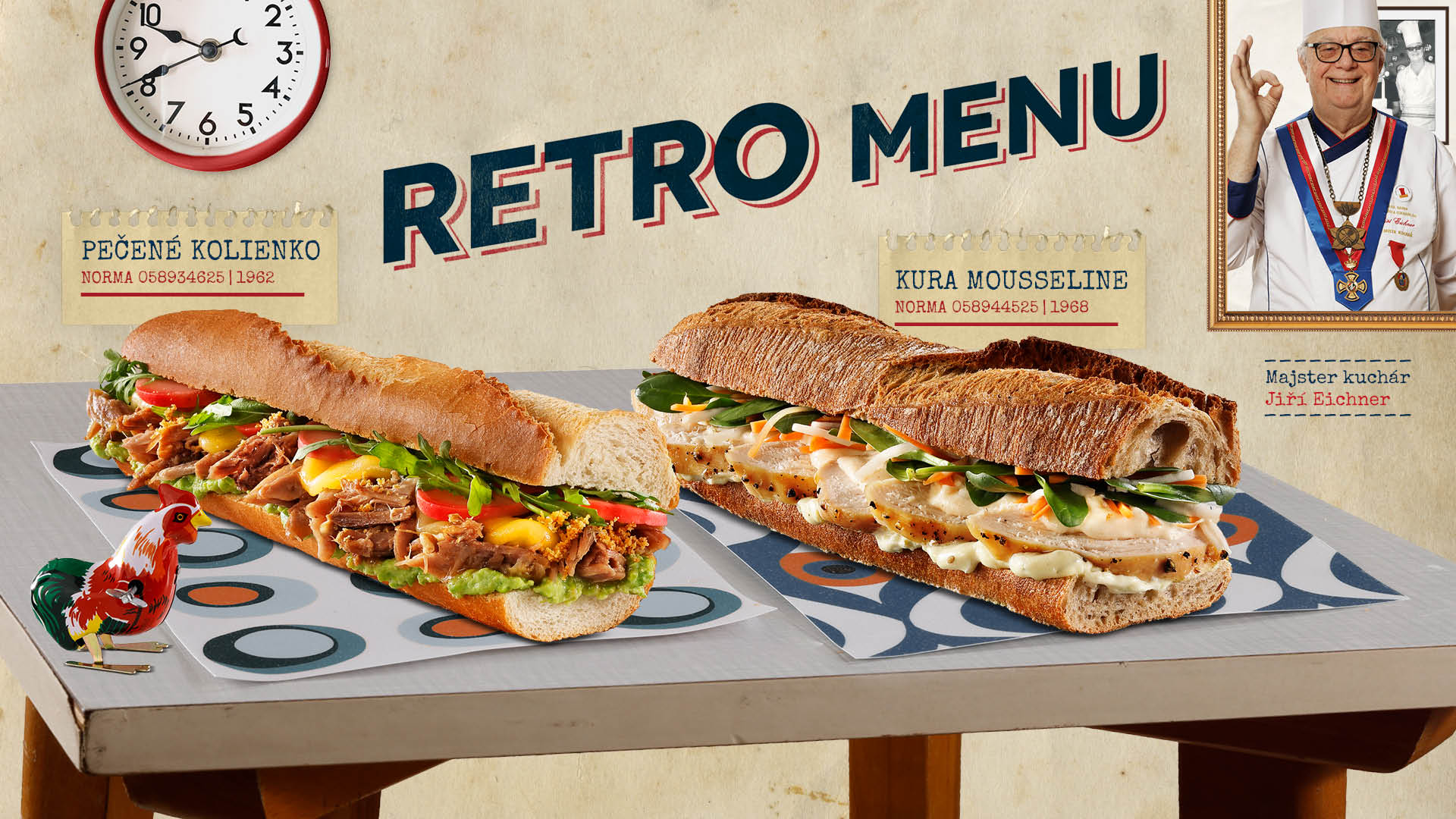 Retro Chef menu